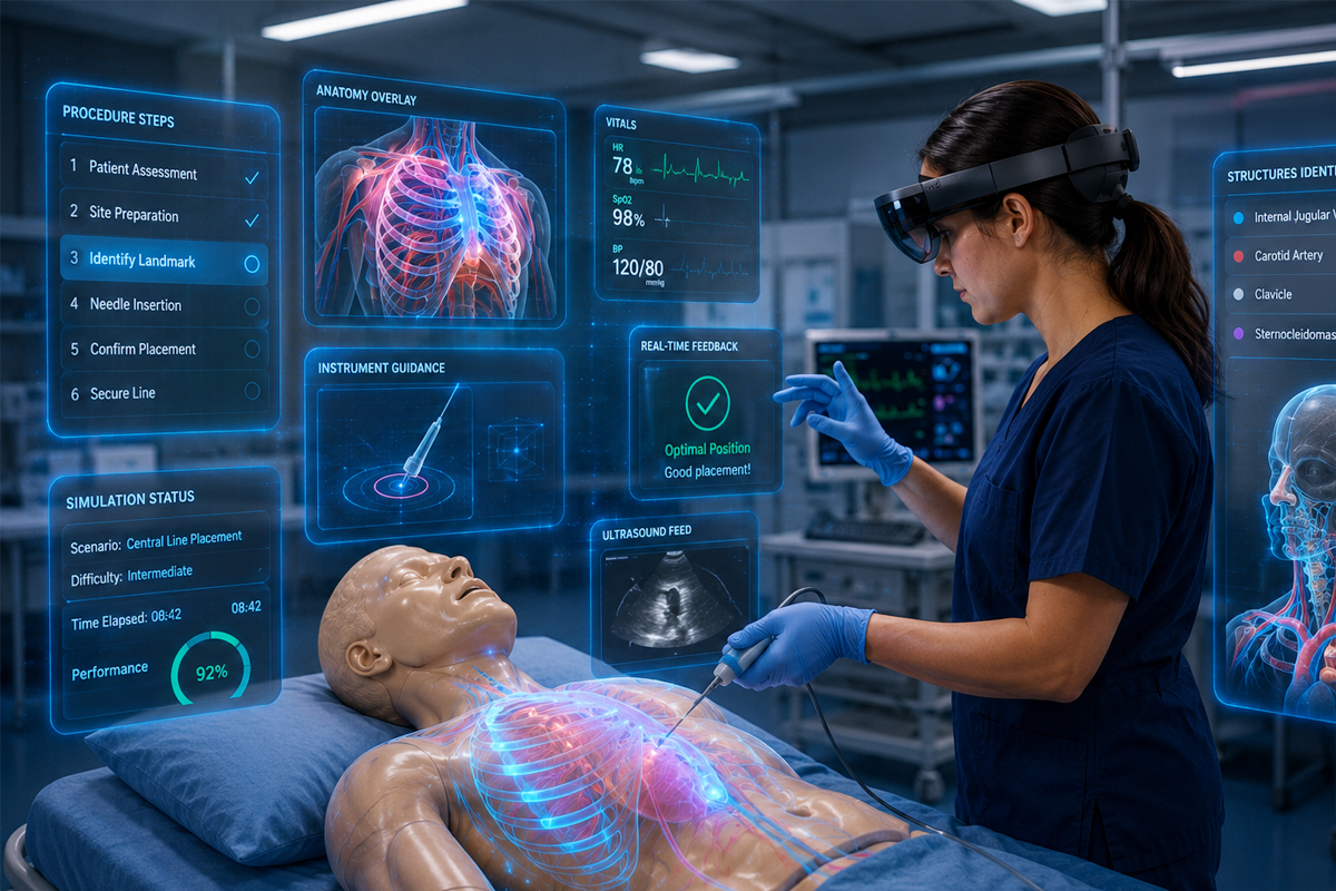 Mixed reality medical training assistant concept